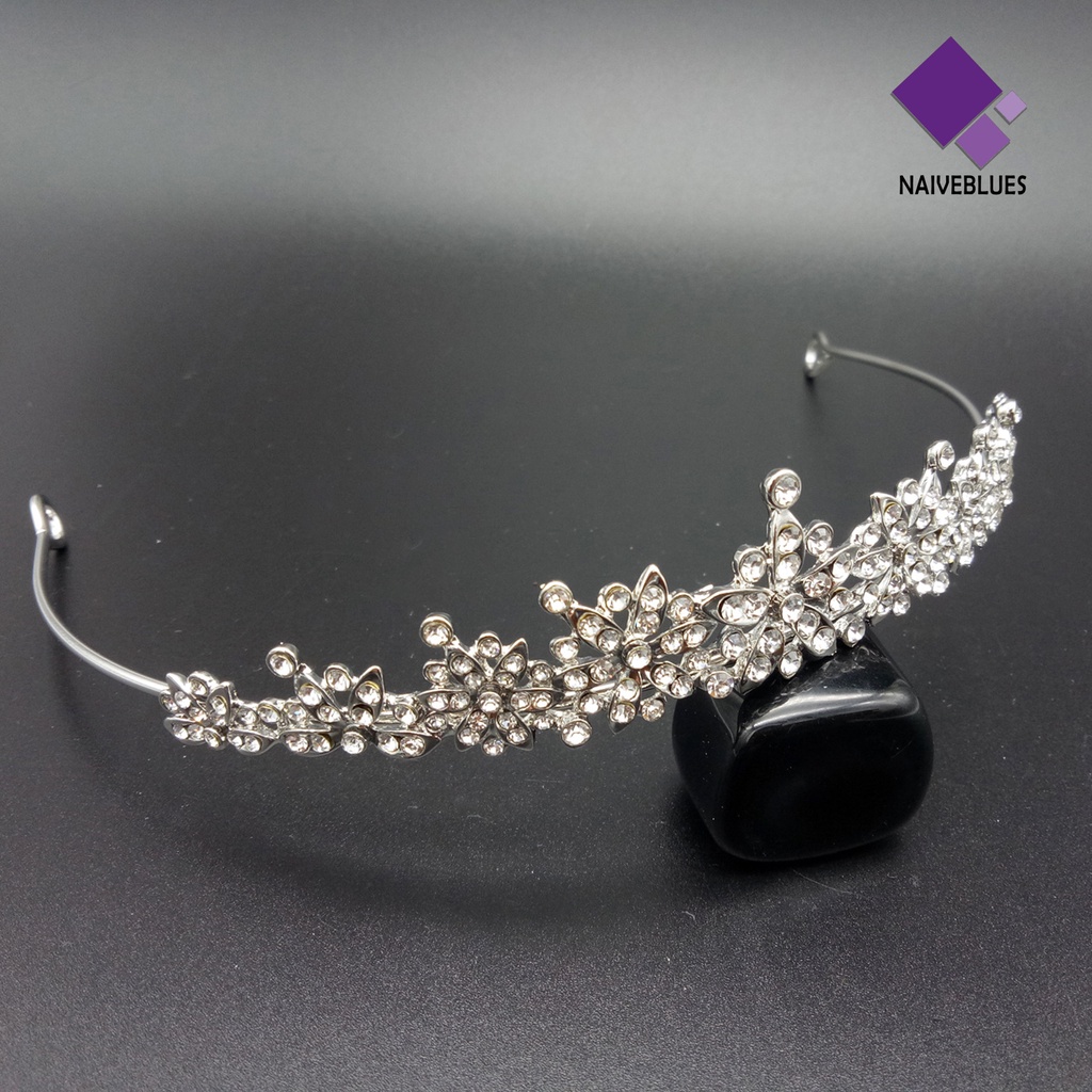 &lt; Naiveblues &gt; Tiara Crown Shiny High Stability Fashionable Wanita Queen Crown Pernikahan