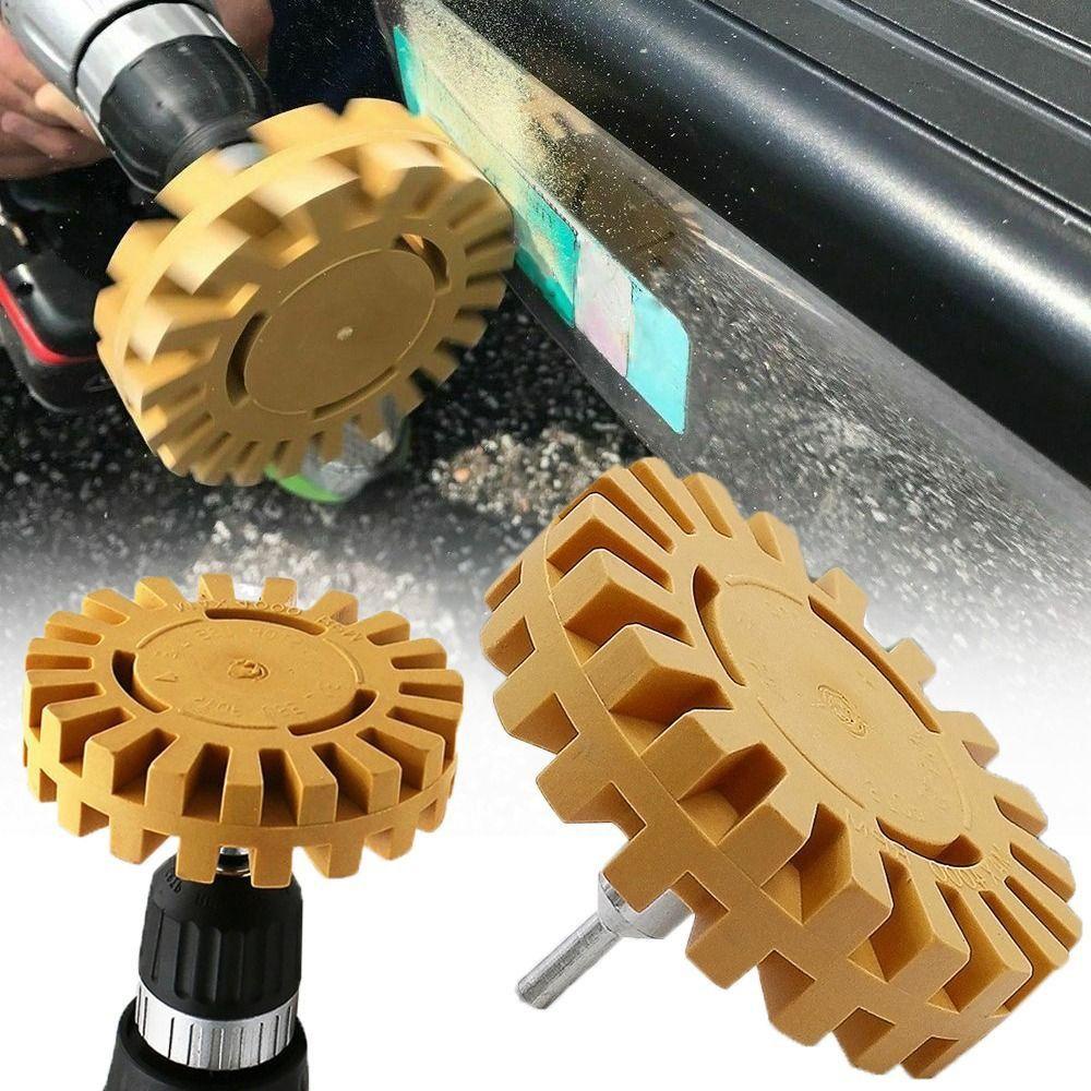 Populer Alat Listrik Roda Penghapus Mobil Daya Halus Tahan Lama Pneumatic Bentuk Gigi Pinstripe Roda Karet Cabut Cat