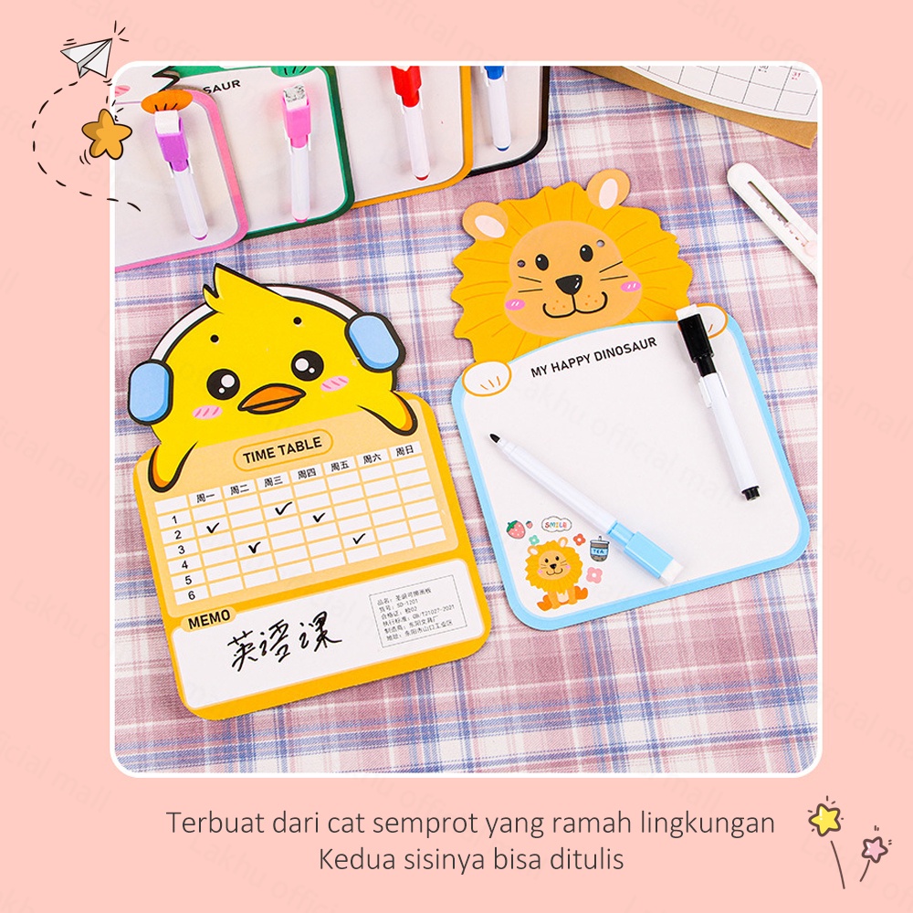 JCHO Papan Gambar Anak Bisa Dihapus/ Papan Gambar Anak/ Papan Tulis Mini Motif Hewan Lucu