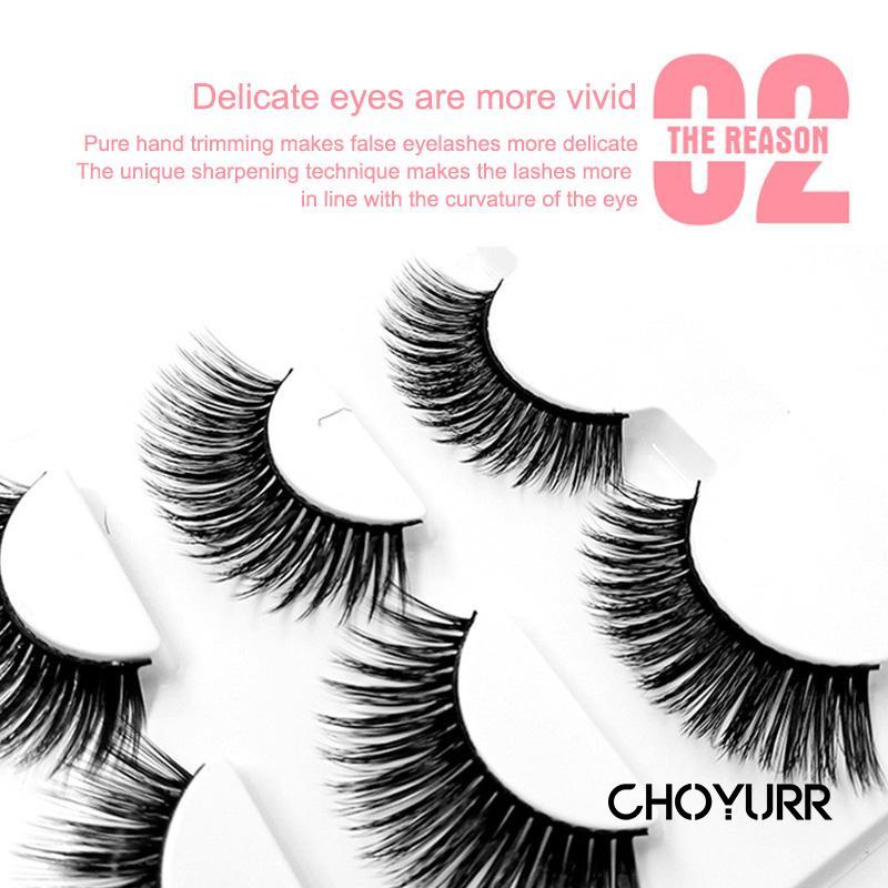 【COD】Bulu Mata 3D Eyelash Extension Lembut 3 Pasang Bulu Mata Palsu Natural Bulu Mata Eyelash-CH