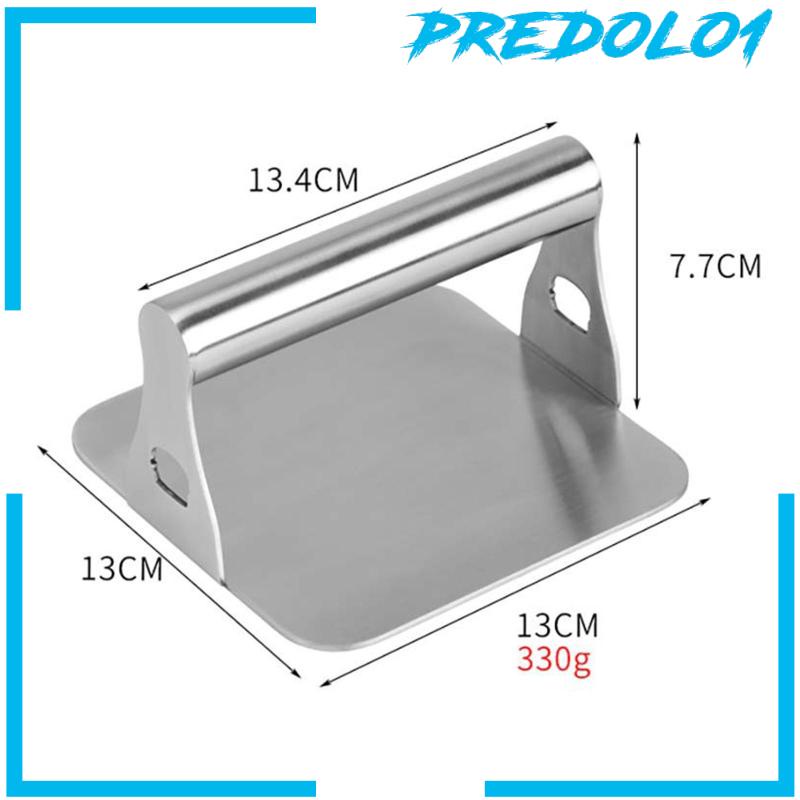 [Predolo1] Burger Press304Stainless Steel Alat Panggang Halus Press Untuk BBQ Flat Top Cooking