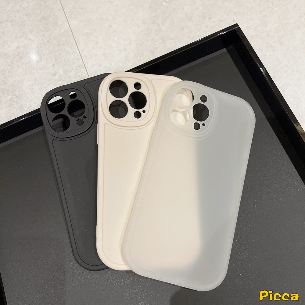 Oppo A96 A57 A95 A16 A17 A54 A15 A5s A55 A16K A12 A17K A76 A78 A53 A9 A5 A7 A74 A3S A31 Reno 8T 7Z 8 5 7 A16E A58 A77s A92 A1K Mewah Simple Retro Warna Solid Shockproof Case