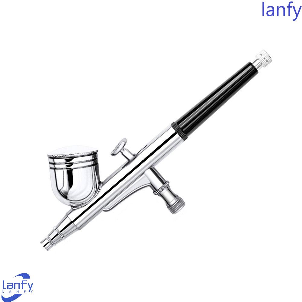 Lanfy Action Gravity Feed With Wrench Straw 0.3mm Nozzle Untuk Kuku Manicure Paint Penyemprotan Cat Airbrush Kue Dekorasi Brush Paint Spray