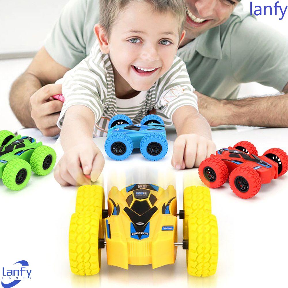 Lanfy Mainan Anak Mobil Tahan Jatuh Fun Dump Truck Inertia Mobil Mainan Anak Hadiah Mainan Anak Double-Side Vehicle