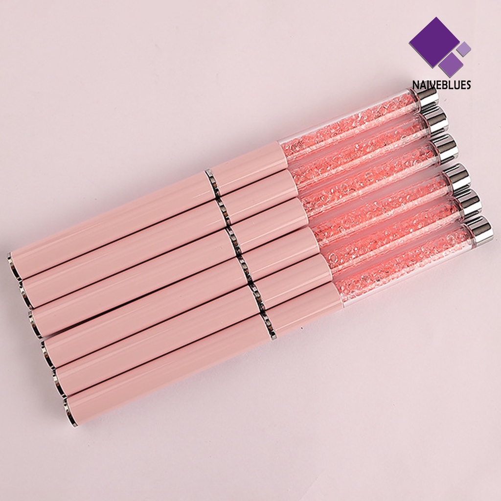 [naiveblues] 1pc/1set Pen Garis Kuku Ulet Tinggi Fleksibel Halus Gambar DIY Tutup Hancur