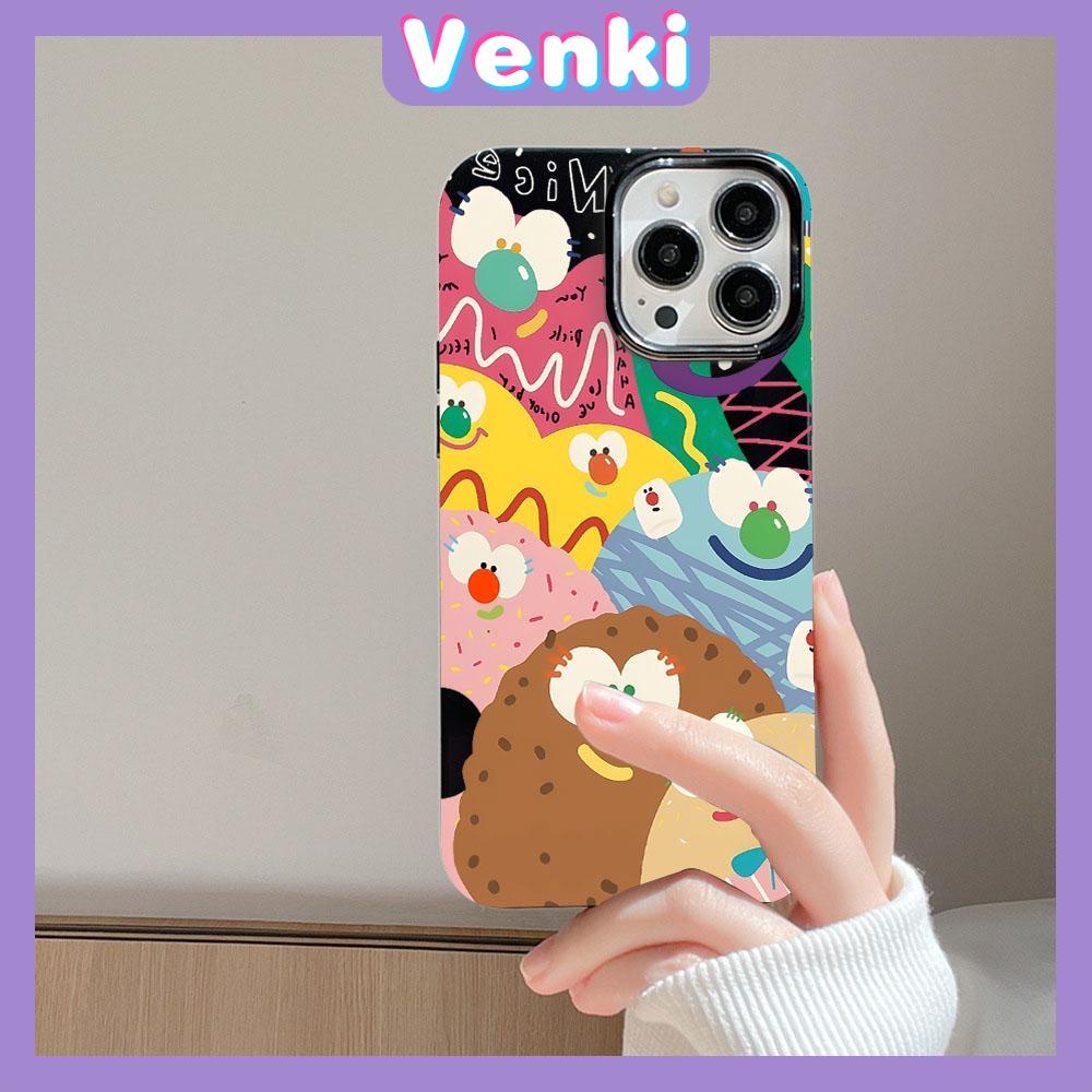 Venki - iPhone 11 Case Soft Shell TPU Big Hole Candy Case Cute Cartoon Black Phone Case Protection Shockproof Compatible with iPhone 13 Pro max 12 Pro Max 11 xr xs max 7Plus 8Plus