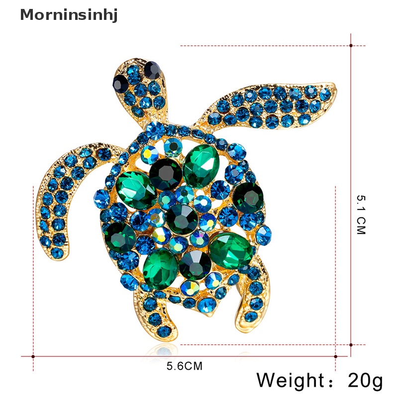 Mornin Hijau Berlian Imitasi Sea Turtle Animal Bros Pin Untuk Wanita Perhiasan Hadiah Lady Hadiah Elegan Payudara Pin Fashion Perhiasan id