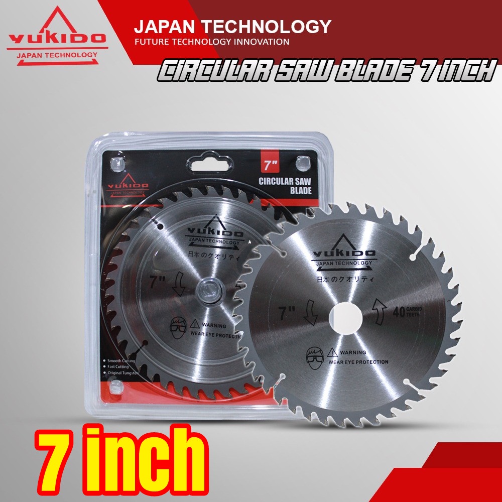 KUAT TERLARIS Mata Potong Kayu 7 Inchi 40T Circular Saw Blade 7 X 40T For wood Blackfoot HSS Saw Blade 7 Inch x 40 T  - Mata potong Circular Saw