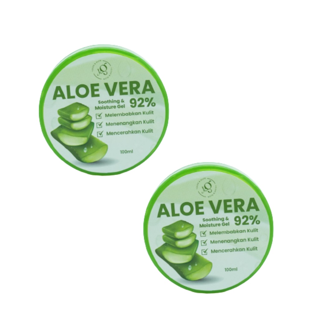 YOUNG &amp; GLOW Aloe Vera Soothing &amp; Moisture Gel 92Persen 100ml - Apple_Kosmetik