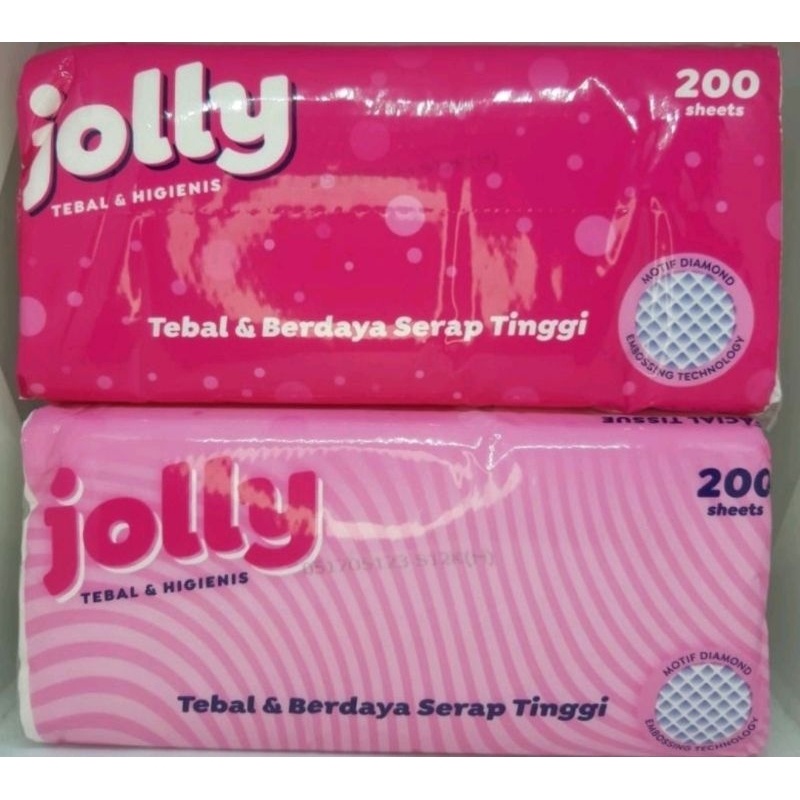 TISU TISSUE JOLLY 200 SHEETS / TISSU JOLLY 2 PLY 200 SHEETS NEW PACK / TISU WAJAH JOLLY