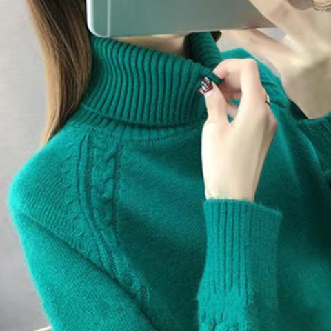 IMPORT WOMAN SLIM TURTLENECK KNIT TOP BELLA WINTER AUTUMN OUTFIT BAJU RAJUT WANITA MUSIM DINGIN