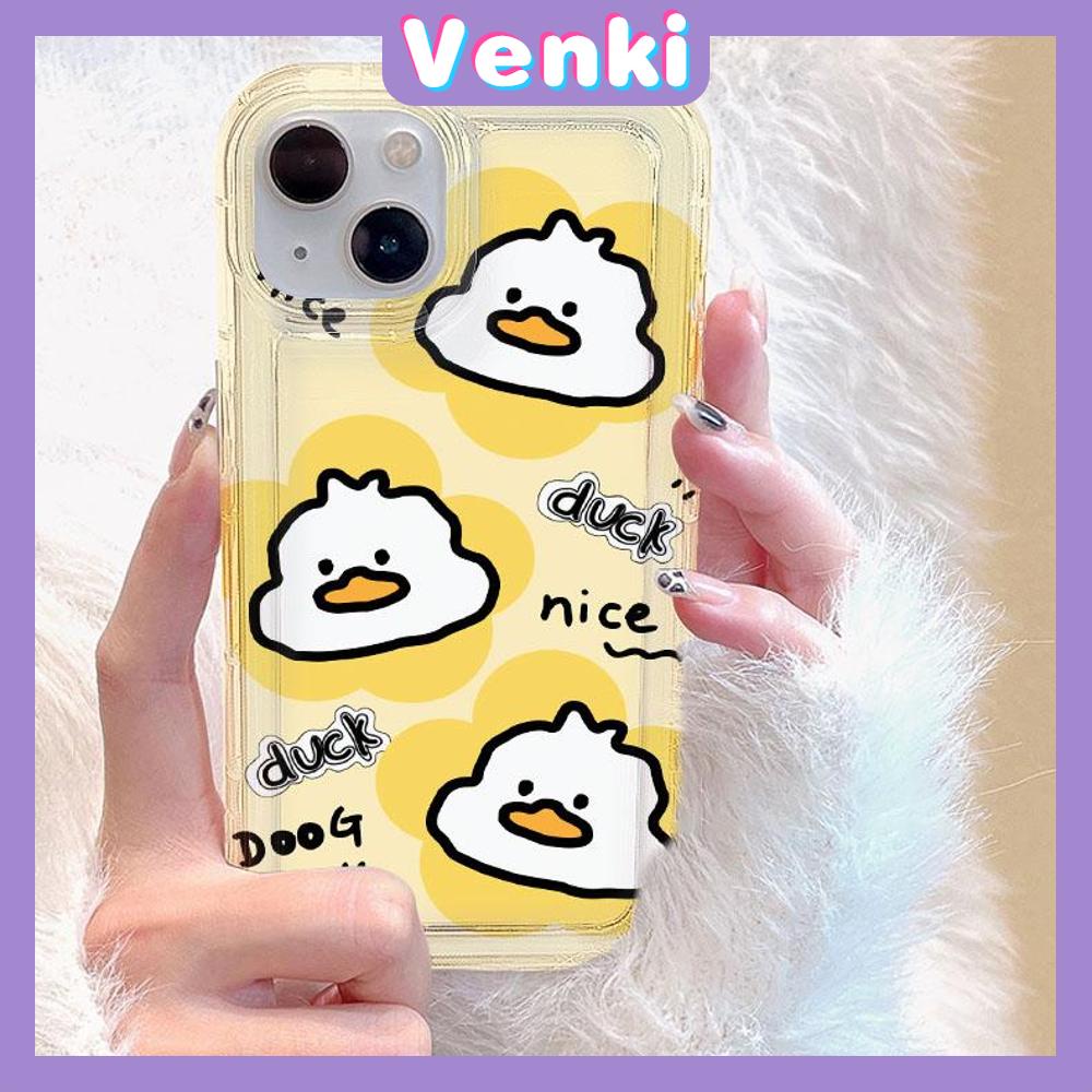 VENKI -For iPhone 11 iPhone Case Clear Case TPU Soft Case Airbag Shockproof Protection Camera Cute Duck Compatible with iPhone 14 13 Pro Max iPhone 12 Pro Max 11 7Plus 6Plus XR xs