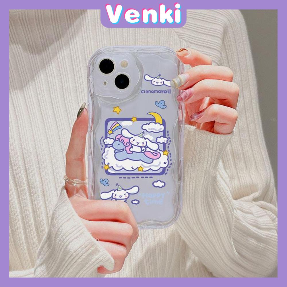 VENKI - For iPhone 11 iPhone Case 3D Curved Edge Wave Clear Case TPU Airbag Shockproof Camera Cover Cute Cartoon Compatible with iPhone 14 13 Pro max 12 Pro Max xr xs max 7 Plus 8