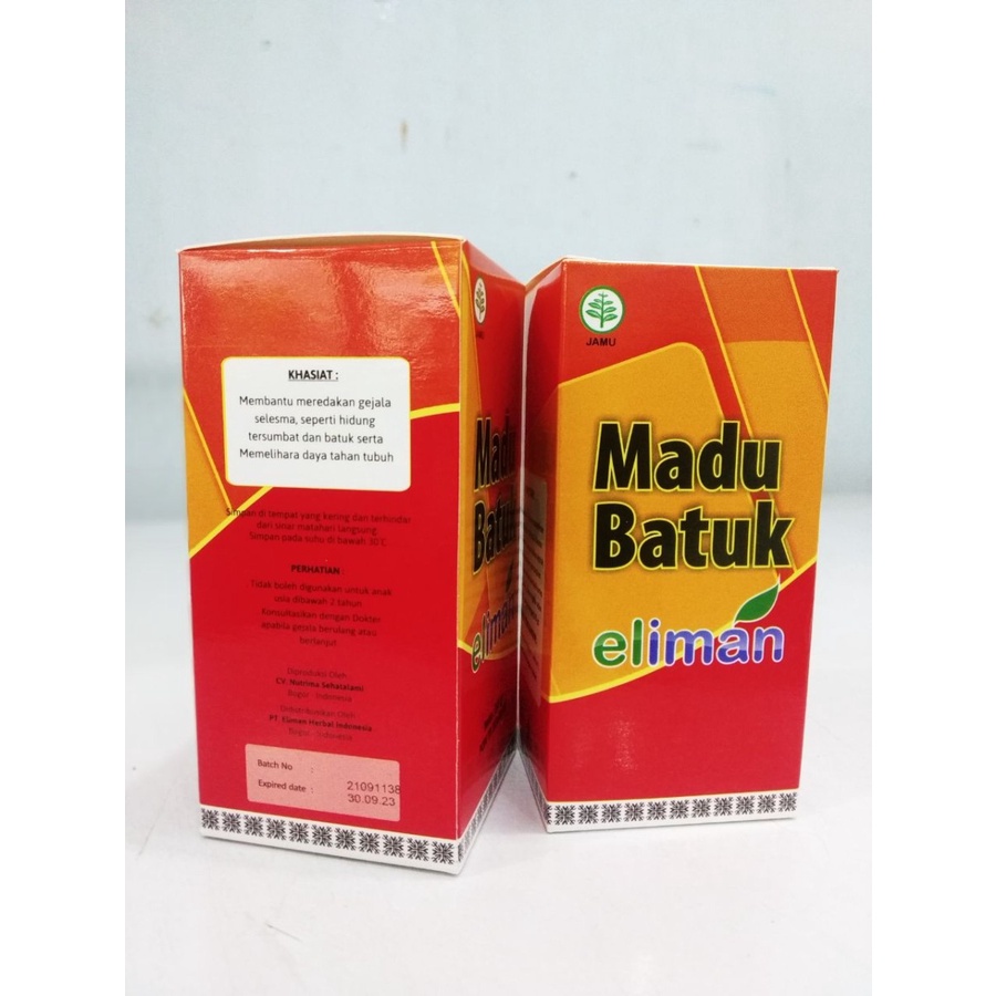 Madu Batuk Eliman | Madu Batuk Dewasa Eliman | Madu Batuk Eliman 165gr - MADU BATUK ELIMAN