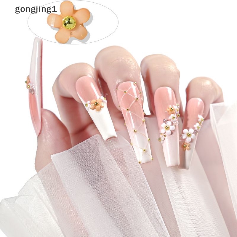 Ggg 11warna Dekorasi Nail Art Bunga PVC 3D Lucu Ukuran Campur Manicure ID