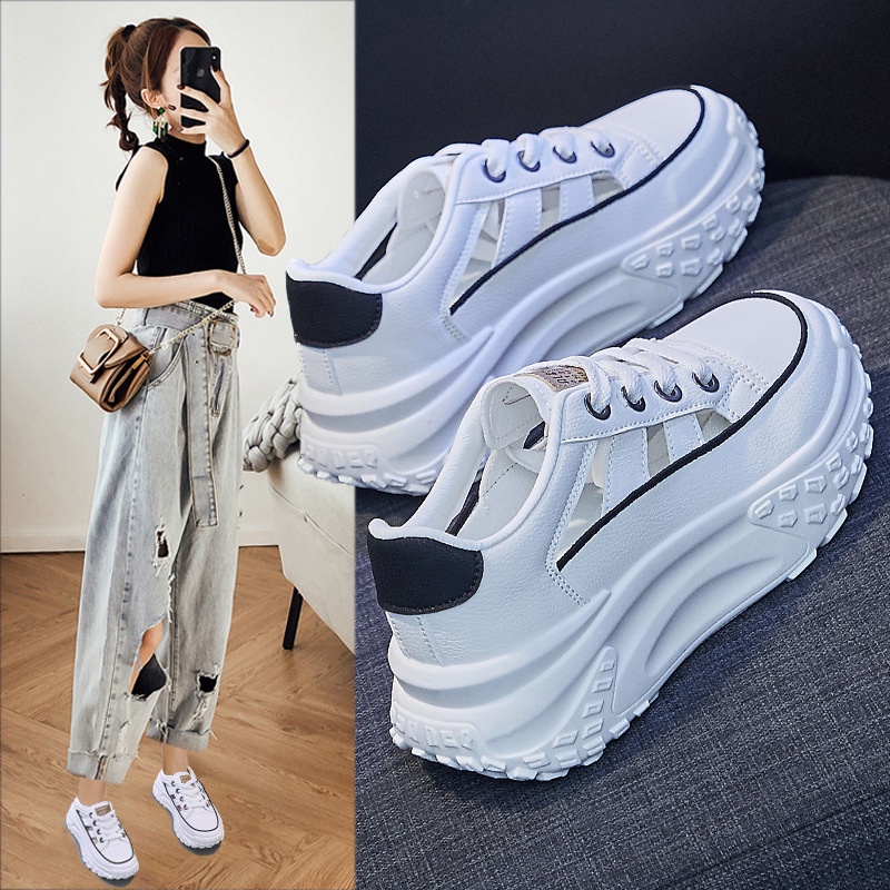 BS Sepatu Sneaker Wanita Import Korean style PU Kulit Premium 290