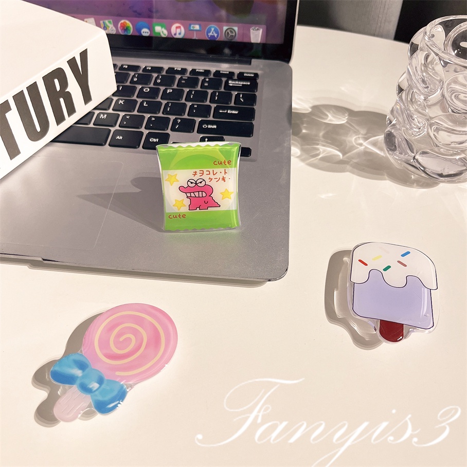 Snack Group Ice-cream Lolipop Telur Goreng Telepon Stent Airbags Dapat Ditarik Dan Dilipat Bracket Malas Kesederhanaan Braket Multi-Fungsi Ditarik Stand Holder