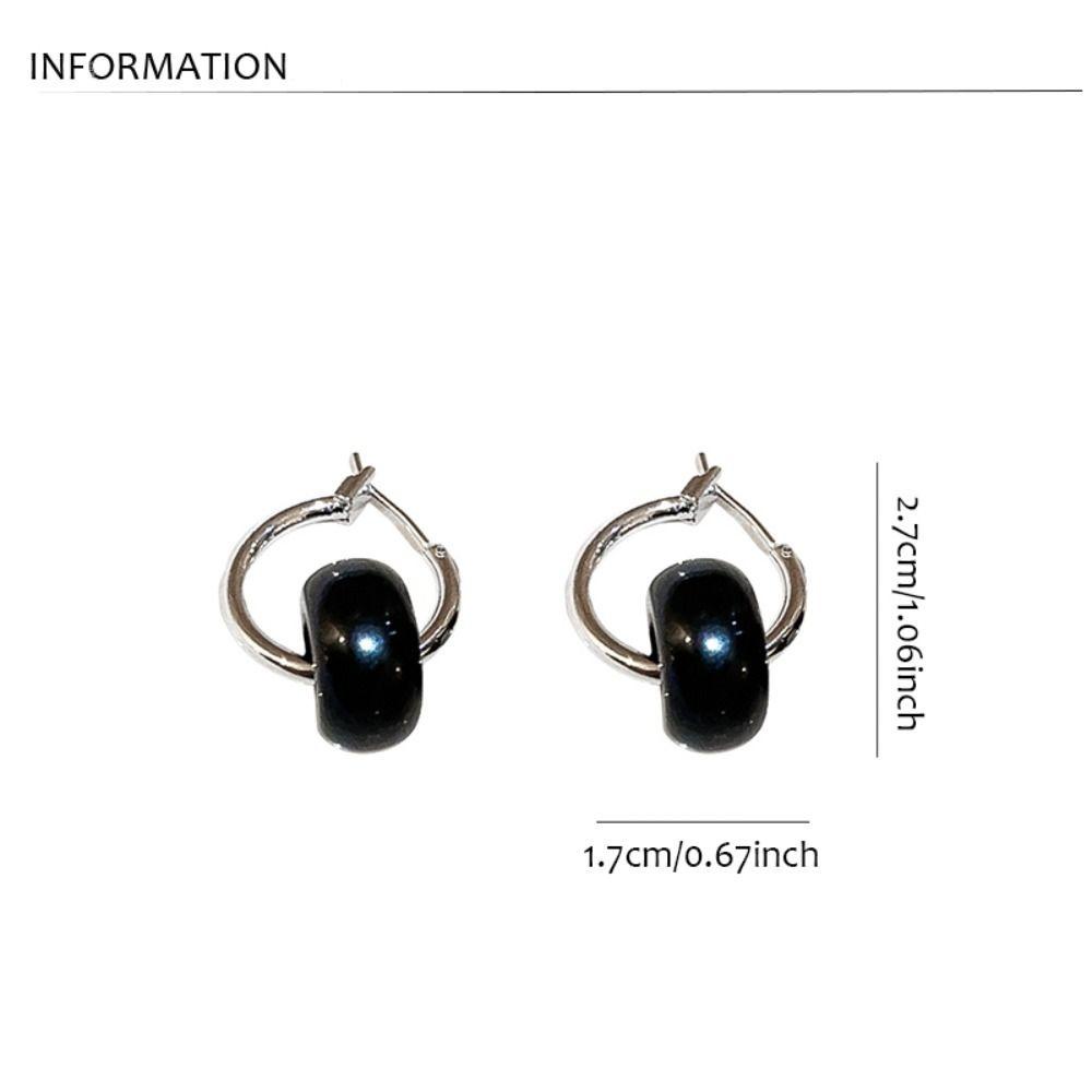 Mxbeauty Korea Ear Studs Party Hitam Trendi Elegan Paduan Aksesoris Telinga Sederhana Geometris Ear Buckle