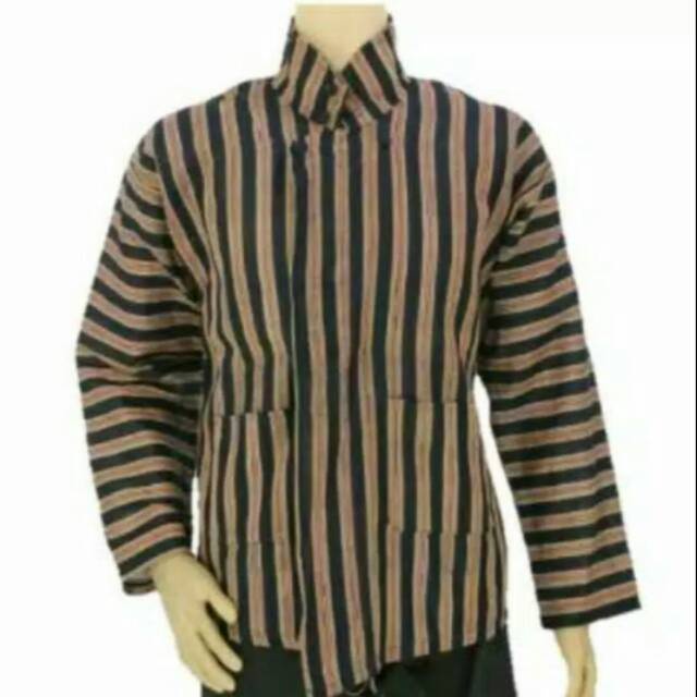 Lurik BEST SELLER,,BAJU JAWA SURJAN/SURJAN LURIK DEWASA #HITAM