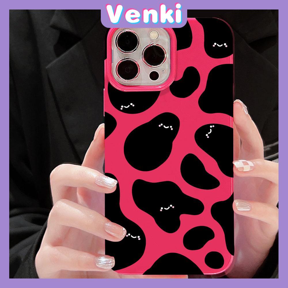 VENKI - For iPhone 11 iPhone Case Red Glossy TPU Soft Case Shockproof Protection Camera Cartoon Smiley face Compatible with iPhone 14 13 Pro max 12 Pro Max xr xs max 7Plus 8Plus