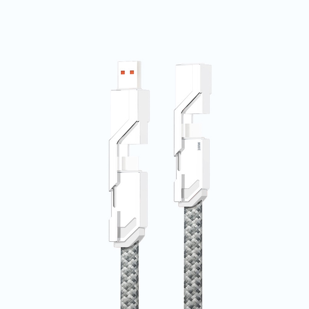 Four In One Kabel Data Fast Charging Cocok Untuk IPhone Type-C Android Huawei PD Portable Universal Charging Cable