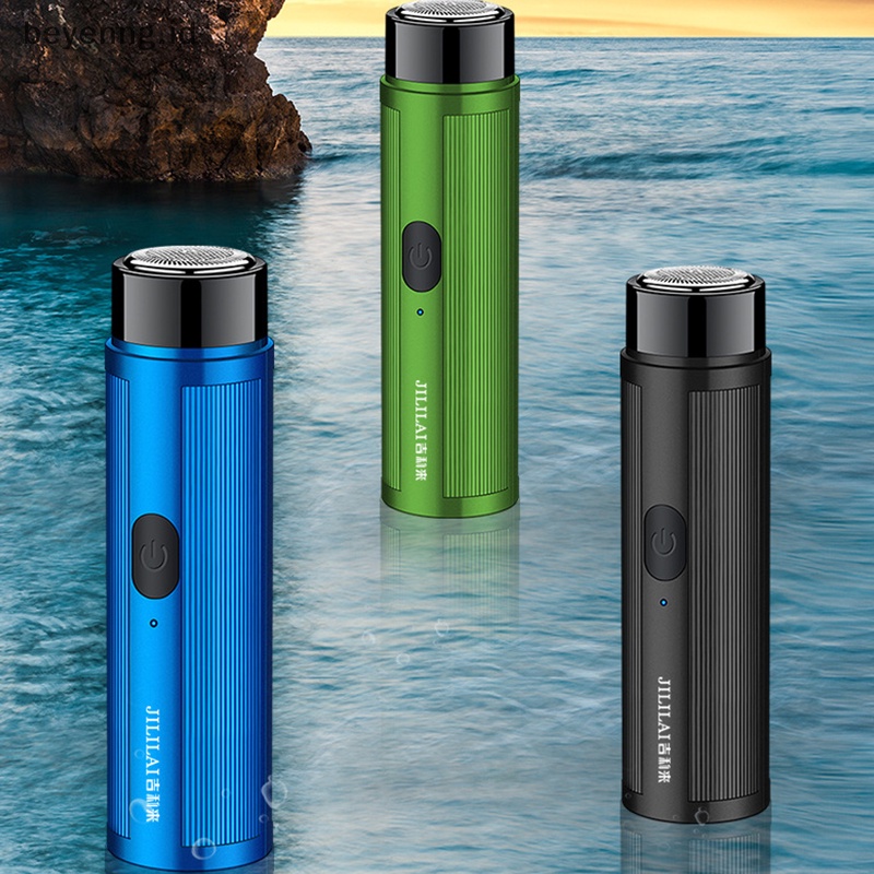 Beyen Alat Cukur Elektrik Mini USB Razor Portable Rotary Cutter Kepala Jenggot Stubble Trimmer ID