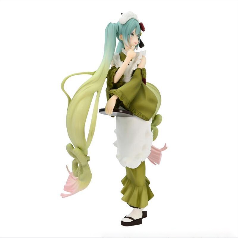 20cm Furyu Vocaloid Hatsune Miku Matcha Ice Cream Untuk Dessert Anime Figure Action Figure Koleksi Model Mainan