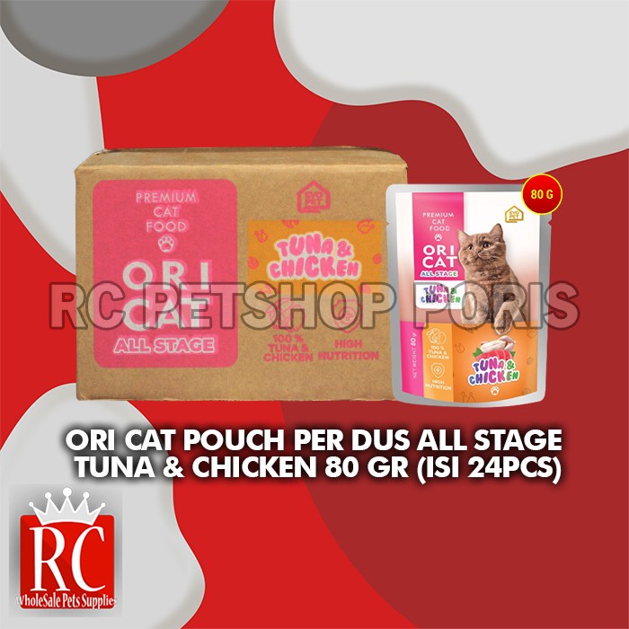 Makanan Basah Kucing Ori Cat Pouch All Stage Wet Food Grosir Dus 24PCS