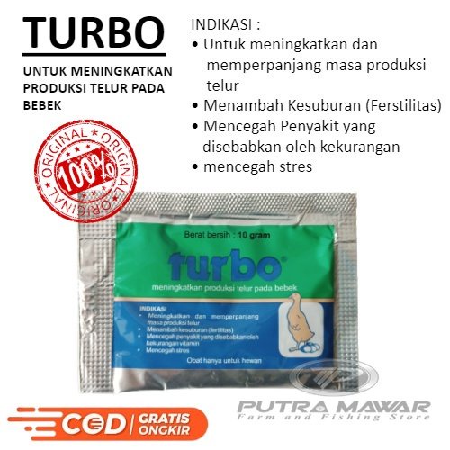 Turbo 10 Gram Medion Vitamin / Obat Pemacu Untuk Meningkatkan Produksi Atau Produktivitas Telur Pada