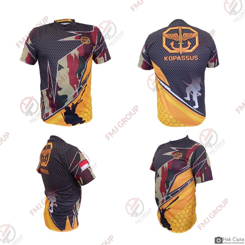 Kaos Dry Fit KOPASSUS / Kaos Jersey KOPASSUS Full Print - DryFit B1