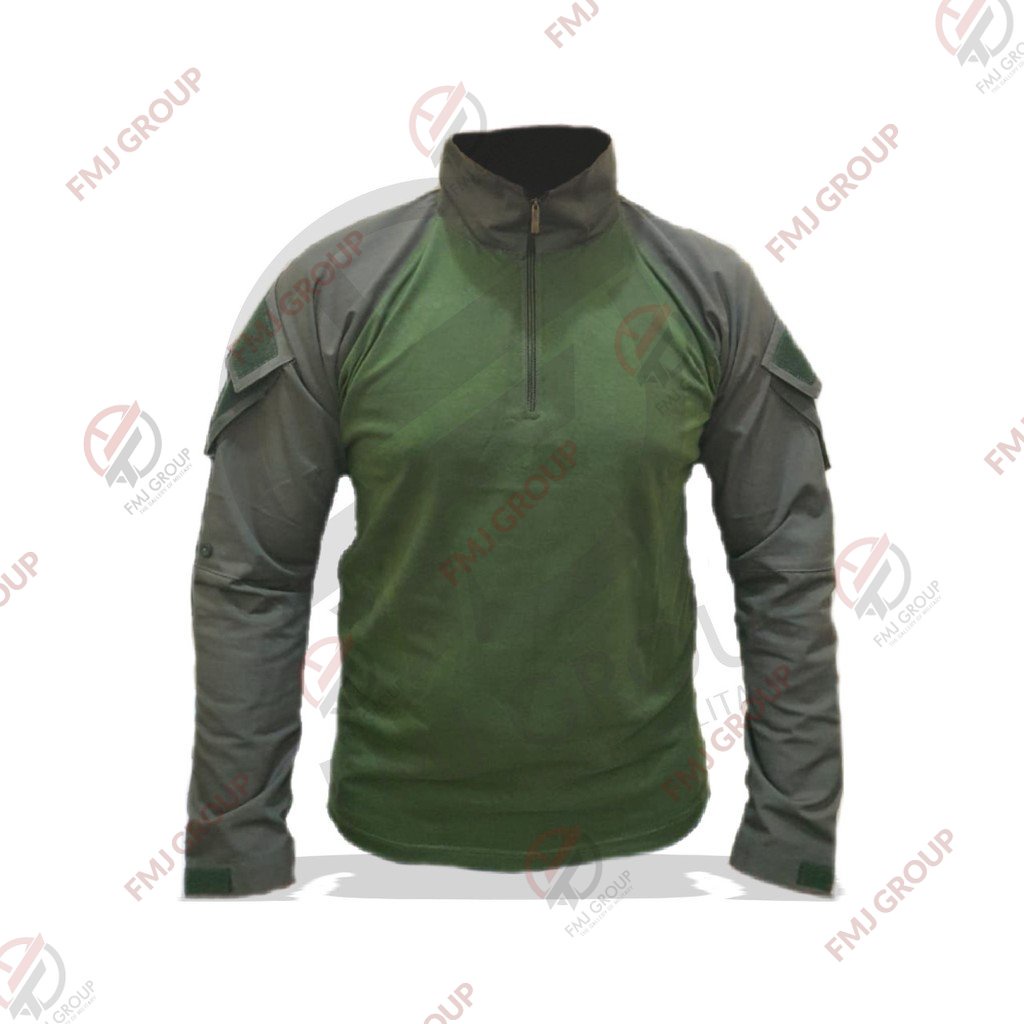 Kaos BDU Tactical Lengan Panjang / Combat Shirt Kaos Tactical Hijau Olive