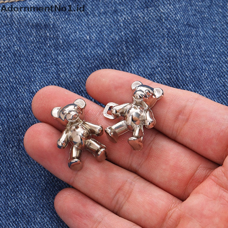 [AdornmentNo1] 1pasang Bear Tighten Waist Button Pin Adjustable Waist Buckle Pengencang Pinggang