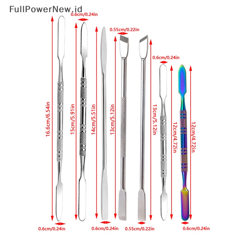 Power Stainless Steel Dual Head Spatula Mixing Stick Foundation Pencampuran Alat Make Up ID