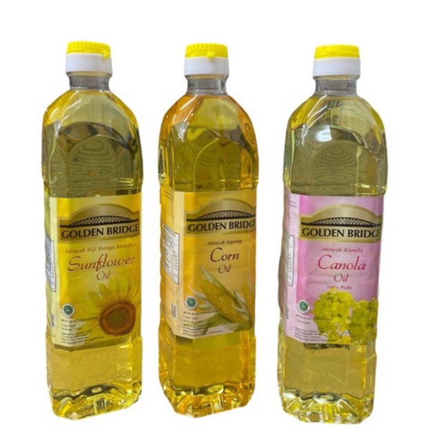 

Golden Bridge Canola, Corn, Sunflower Oil / Minyak Kanola, Jagung, Biji Bunga Matahari 1L (CitraFood)