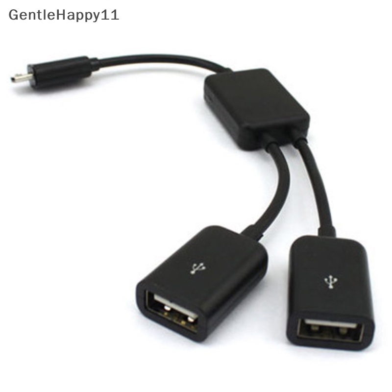 Gentlehappy Kabel Adaptor Host Hub OTG Dual Micro USB Untuk Tablet PC Dan Smart Phone id