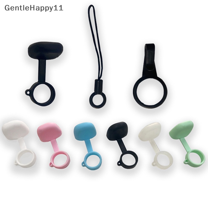 Gentlehappy 10PCS Topi Kasus Silikon Tahan Air Anti-Drop Cincin Gantung Dan Tali Gantung Berlaku Untuk Santai Silikon Pelindung Lengan Debu Topi Gantung Rantai id