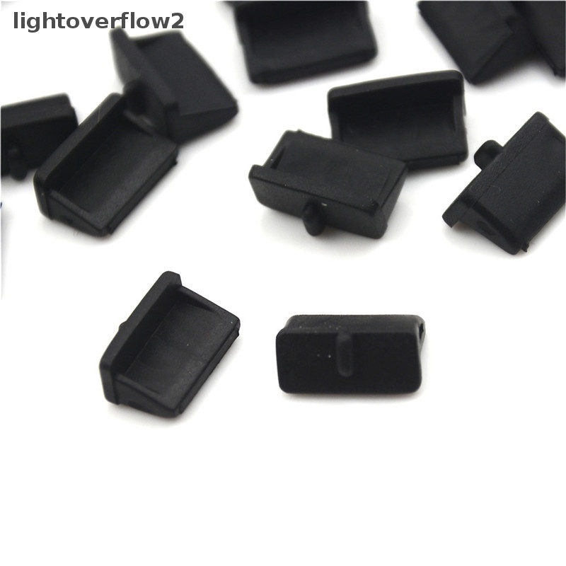 [lightoverflow2] 20pcs Tutup Cover Plug Port USB Plastik Lembut Pelindung Anti Debu Untuk Ujung Wanita [ID]