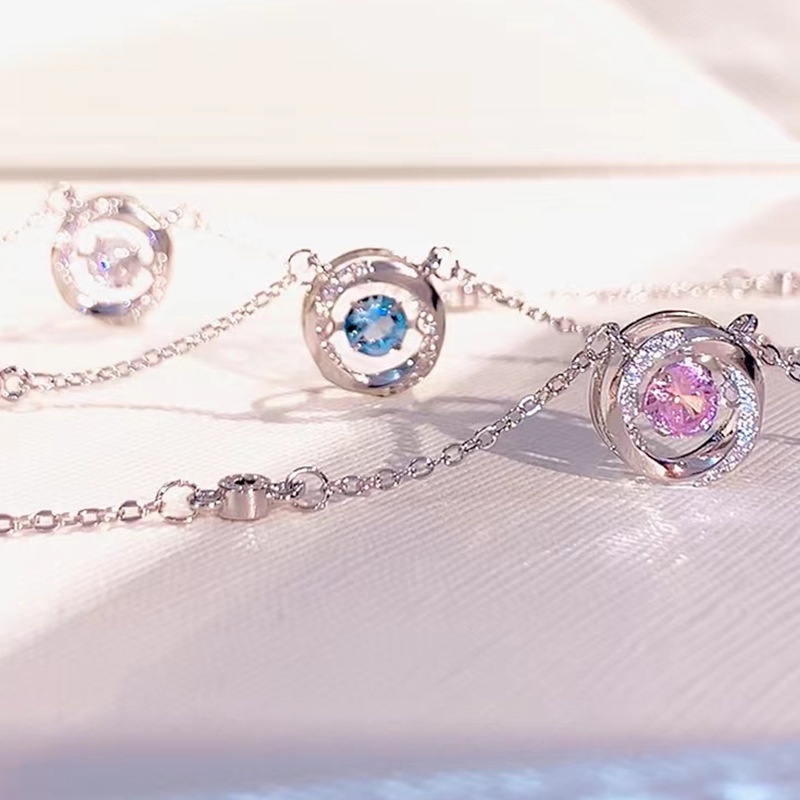 925 Sterling Silver Mobius Three Second Heartbeat Necklace Desain Canggih Untuk Memberi Pacar Hadiah Qixi Yang Manis