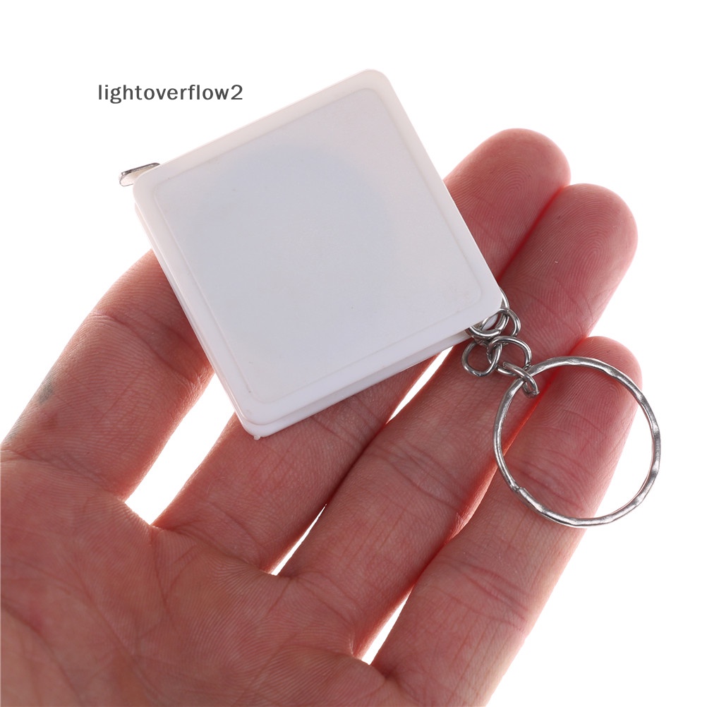 [lightoverflow2] 1m Penggaris Ditarik Plastik Portable Mini Tape Measure Dengan Gantungan Kunci [ID]