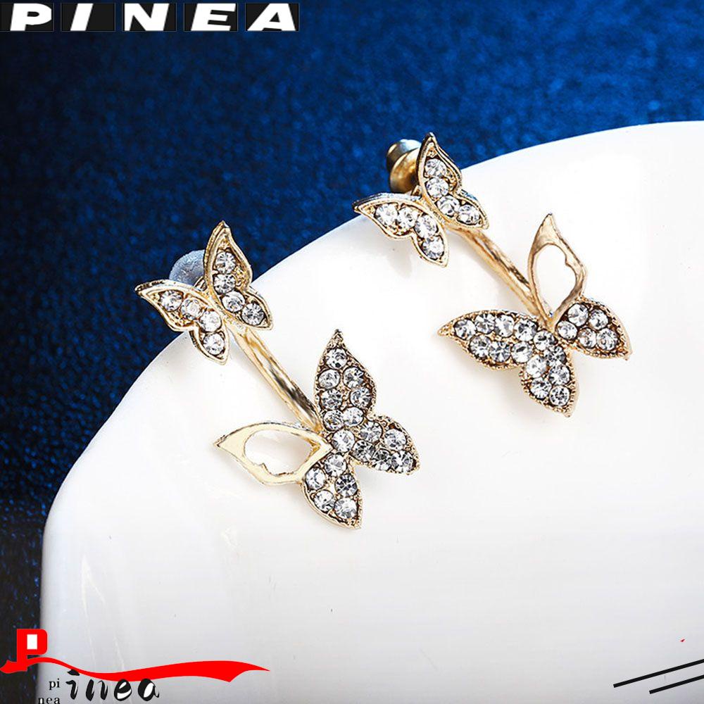 Anting Kupu-Kupu Nanas Perhiasan Fashion Untuk Wanita Anting Korea Berongga