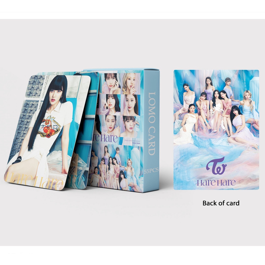 55pcs/box TWICE HARE HARE Photocards Kartu Lomo Kpop Postcards