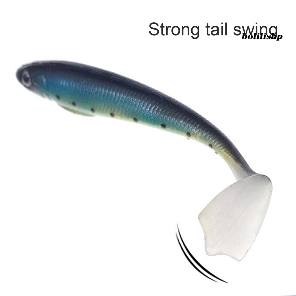 Bo-5pc 9cm Umpan Umpan 3D Fisheye Simulasi Desain Realistis Menggoda Angling Umpan Jalan Plastik T-tail Soft Lure Outdoor Fishing