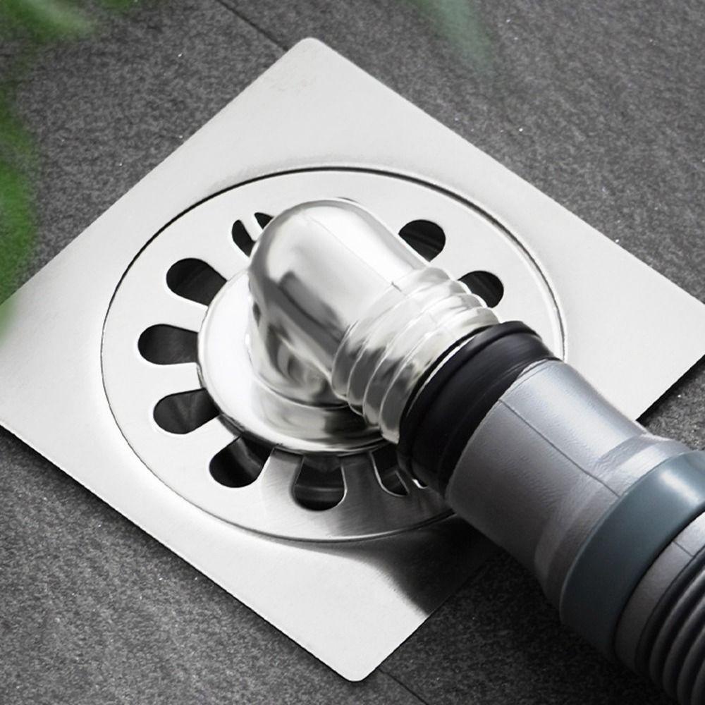 [Elegan] Floor Drain Joint Stainless Steel Khusus Sealing Pencegah Bau Untuk Cuci|Sewer Deodorant Quick-drain Alat Cuci Rumah Tangga Sambungan Pipa