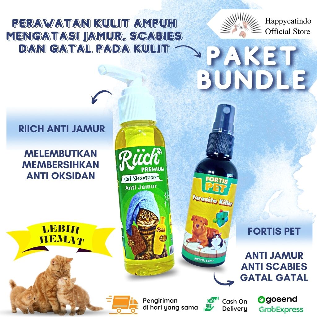 Perawatan Kulit Anti Jamur Paket FORTIS PET &amp; RIICH ANTI JAMUR Ampuh Mengatasi Jamur, Scabies Dan Gatal Pada Kulit