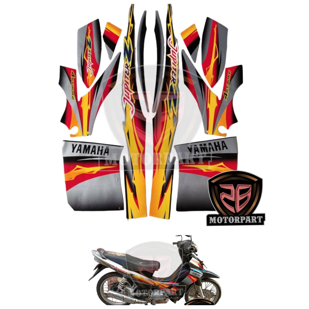 striping jupiter z lama sticker full body jupiter z lama warna oren silver