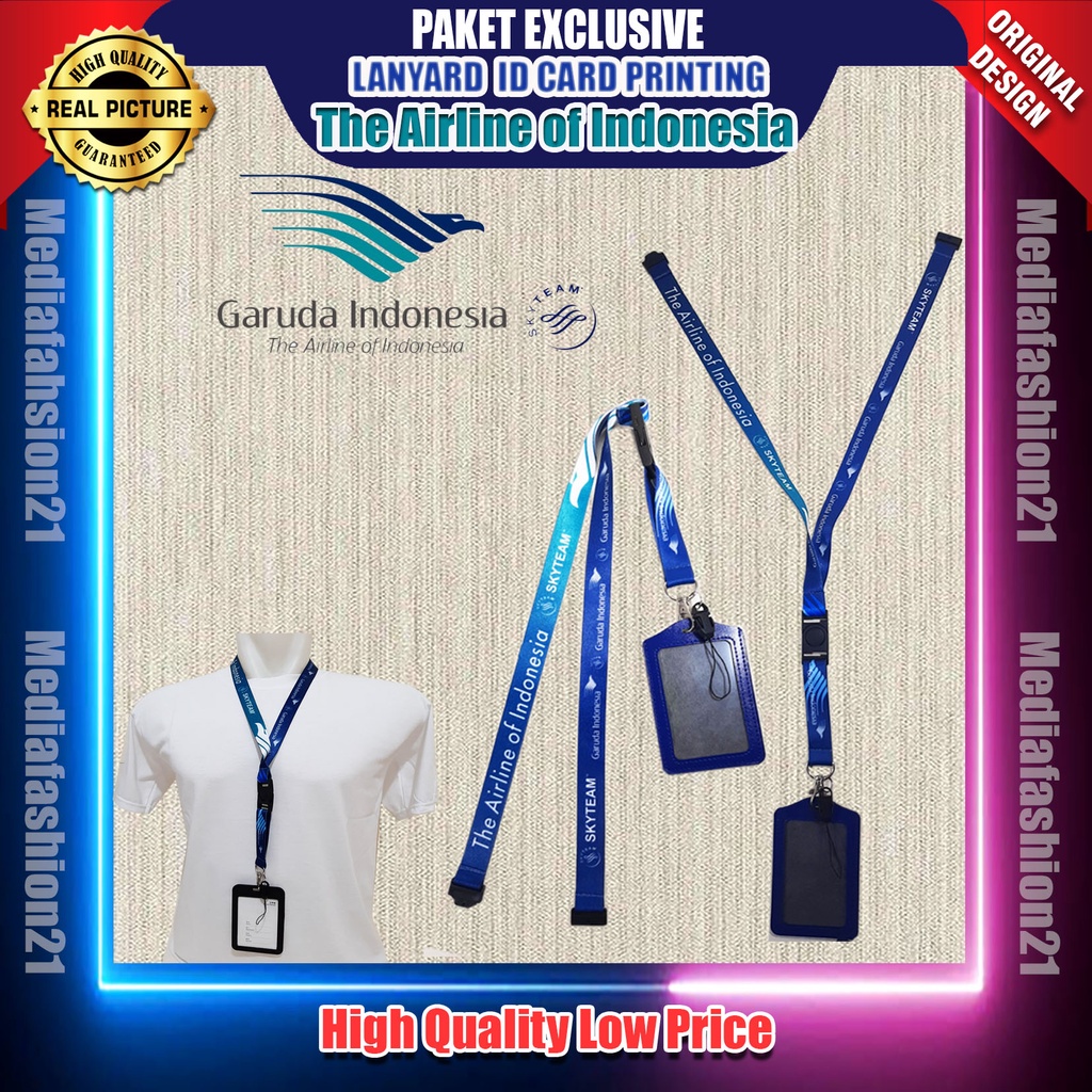 

Lanyard Breakaway Id Card THE AIRLINE OF INDONESIA Printing - PAKET LENGKAP EXCLUSIVE