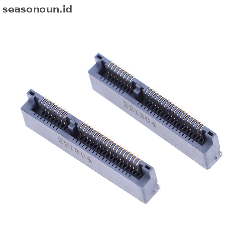 Seasonoun 1Pc Konektor MINI PCIE Msata PCI-E Socket Slot 52P Card Holder Tinggi 4.0MM.
