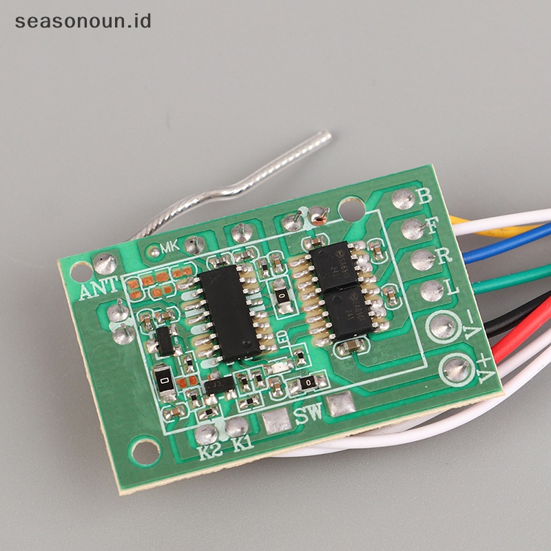 Seasonoun 2.4G 4CH RC Remote Control Sirkuit PCB Papan Pemancar Dan Penerima Remote Control Mainan Antena Radio System.