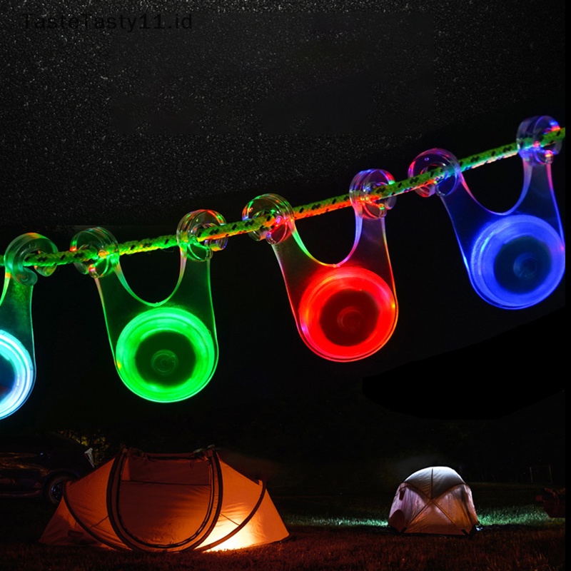 Tastetasty 1pak Tali Tenda LED Anti Air Rope Guard Pendant Light Aksesoris Camping.