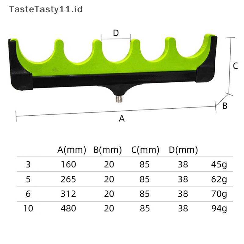 Tastetasty 35 6 10lubang Tempat Dudukan Pancing EVA Soft Fishing Pole Tackle Carp Accessories.